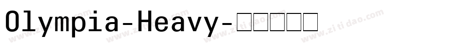 Olympia-Heavy字体转换