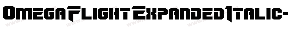 OmegaFlightExpandedItalic-Yzy2O字体转换
