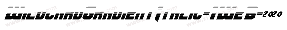 WildcardGradientItalic-1WeB字体转换