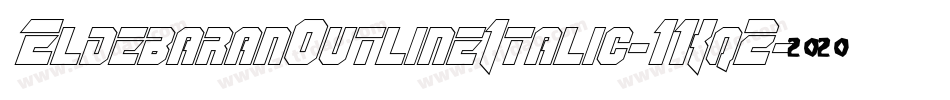 EldebaranOutlineItalic-1Kq2字体转换