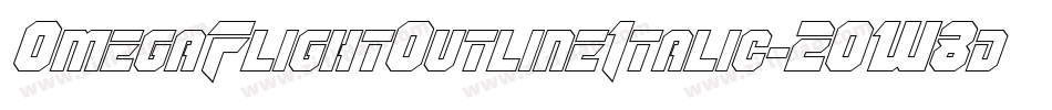 OmegaFlightOutlineItalic-2OW8d字体转换