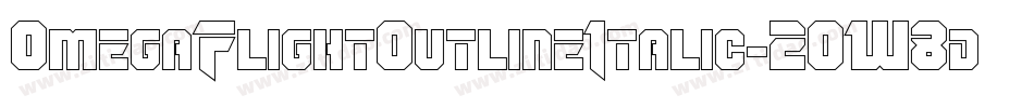 OmegaFlightOutlineItalic-2OW8d字体转换