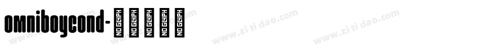 omniboycond字体转换