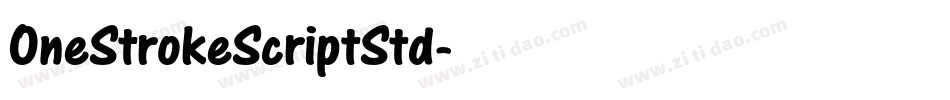 OneStrokeScriptStd字体转换