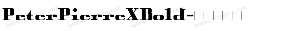 PeterPierreXBold字体转换