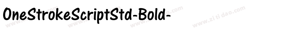 OneStrokeScriptStd-Bold字体转换