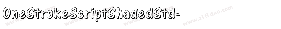 OneStrokeScriptShadedStd字体转换