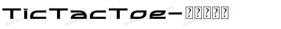 TicTacToe字体转换