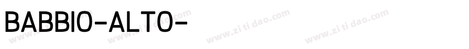 BABBIO-ALTO字体转换