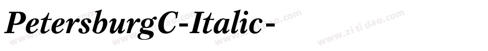 PetersburgC-Italic字体转换