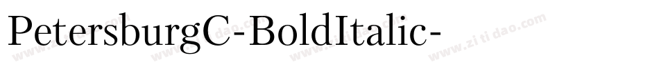PetersburgC-BoldItalic字体转换