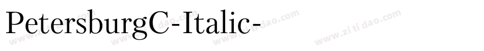 PetersburgC-Italic字体转换