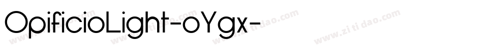 OpificioLight-oYgx字体转换