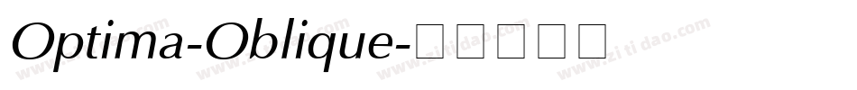 Optima-Oblique字体转换
