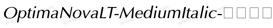 OptimaNovaLT-MediumItalic字体转换