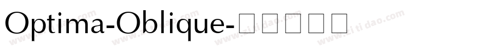Optima-Oblique字体转换