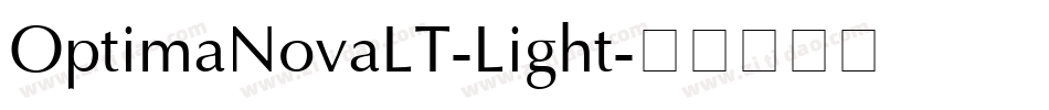 OptimaNovaLT-Light字体转换