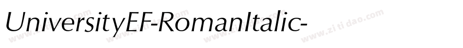 UniversityEF-RomanItalic字体转换