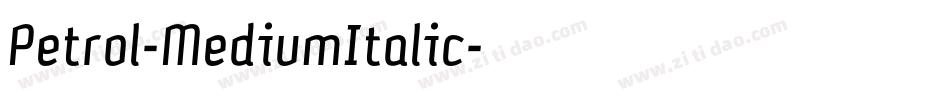 Petrol-MediumItalic字体转换