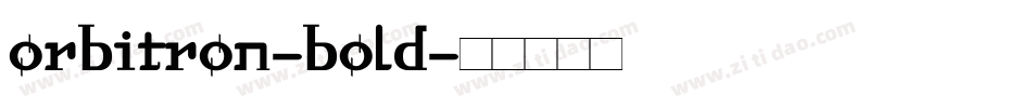 orbitron-bold字体转换