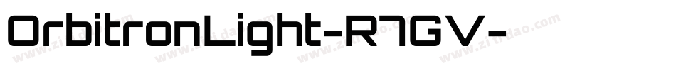 OrbitronLight-R7GV字体转换