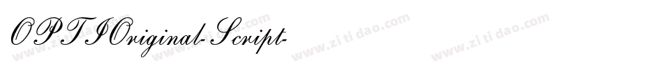OPTIOriginal-Script字体转换