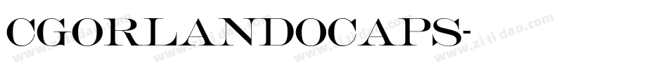 CgOrlandoCaps字体转换