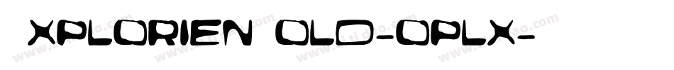 ExplorienBold-oplx字体转换
