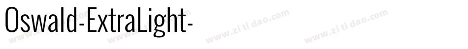 Oswald-ExtraLight字体转换