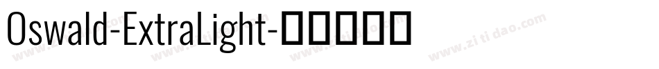 Oswald-ExtraLight字体转换