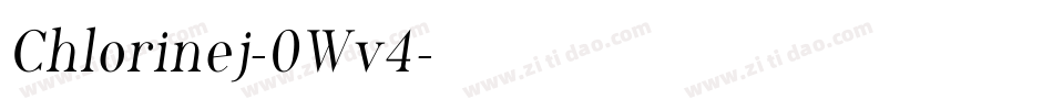 Chlorinej-0Wv4字体转换