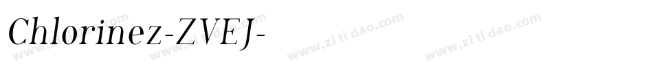 Chlorinez-ZVEJ字体转换