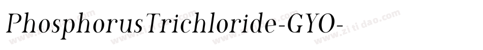 PhosphorusTrichloride-GYO字体转换