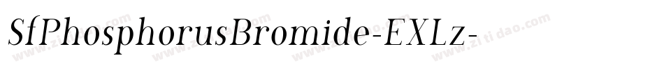 SfPhosphorusBromide-EXLz字体转换