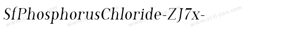 SfPhosphorusChloride-ZJ7x字体转换