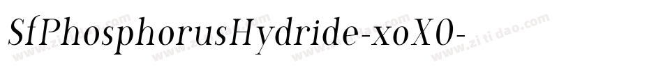 SfPhosphorusHydride-xoX0字体转换