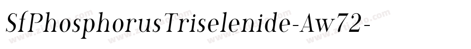 SfPhosphorusTriselenide-Aw72字体转换