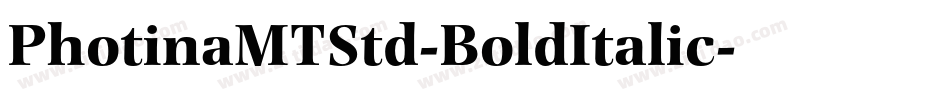 PhotinaMTStd-BoldItalic字体转换