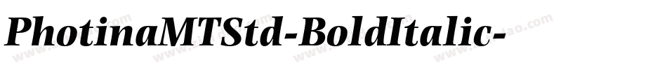 PhotinaMTStd-BoldItalic字体转换