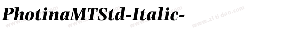 PhotinaMTStd-Italic字体转换