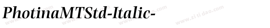PhotinaMTStd-Italic字体转换