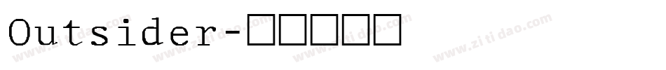 Outsider字体转换