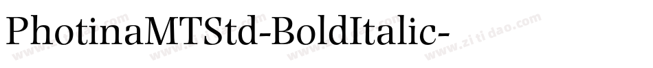 PhotinaMTStd-BoldItalic字体转换