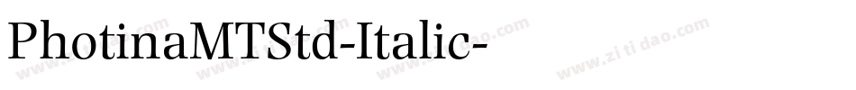 PhotinaMTStd-Italic字体转换