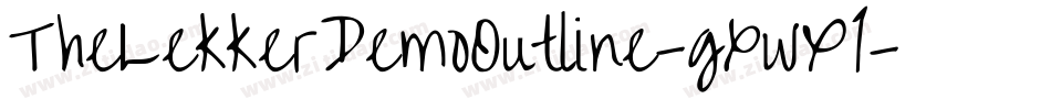 TheLekkerDemoOutline-gxwX1字体转换