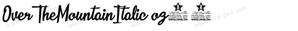 OverTheMountainItalic-oz40字体转换