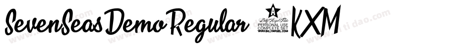 SevenSeasDemoRegular-8KXM字体转换