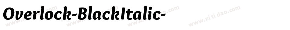 Overlock-BlackItalic字体转换