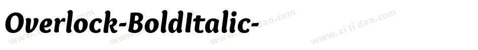 Overlock-BoldItalic字体转换