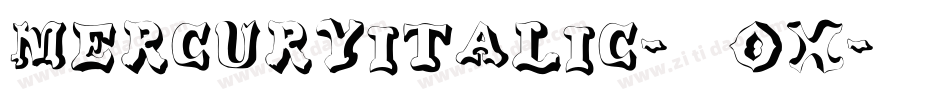 MercuryItalic-37oX字体转换